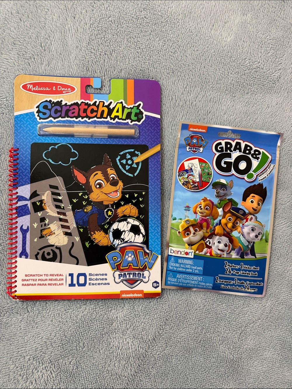 Melissa & Doug Paw Patrol Scratch Art Activity Book And Grab & Go Pack-New